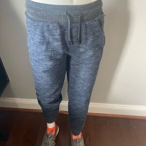 Cozy Blue Joggers with Elastic Waistband and Ribbed Cuffs